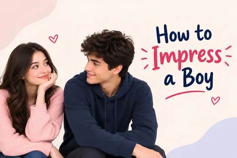 How to impress a boy — smiling couple illustration