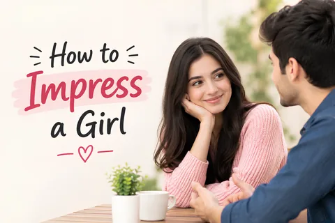 How to impress a girl — smiling couple illustration